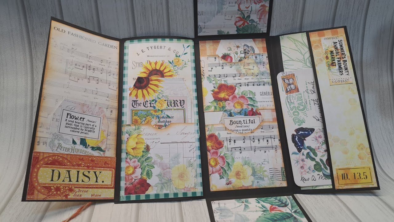 Flip, flap folio | Two sheets wonder | DTP for @thejunkjournalstudio 