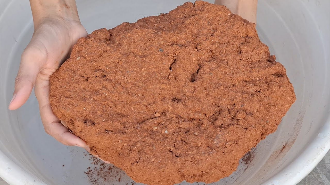 ASMR Red dirt water crumbling edits satisfying