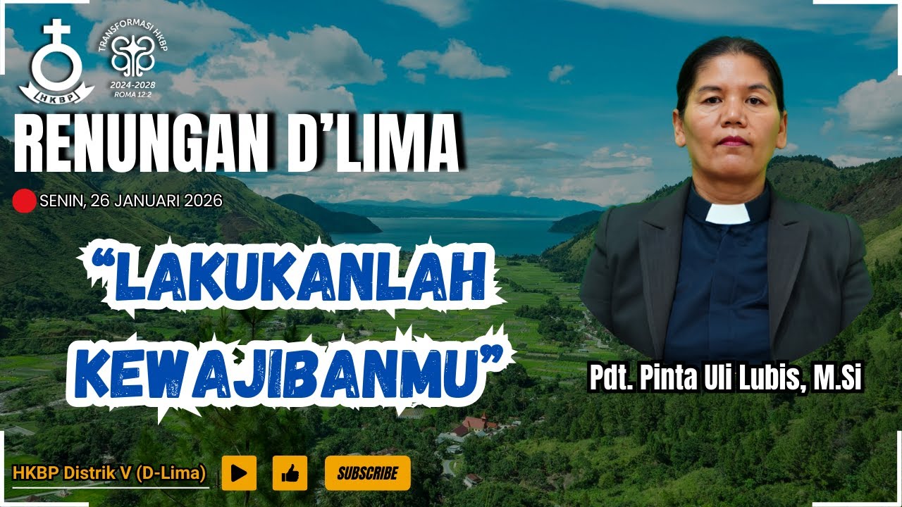 Renungan D'Lima | 1 Raja-raja 2:3 | Senin, 26 Januari 2026