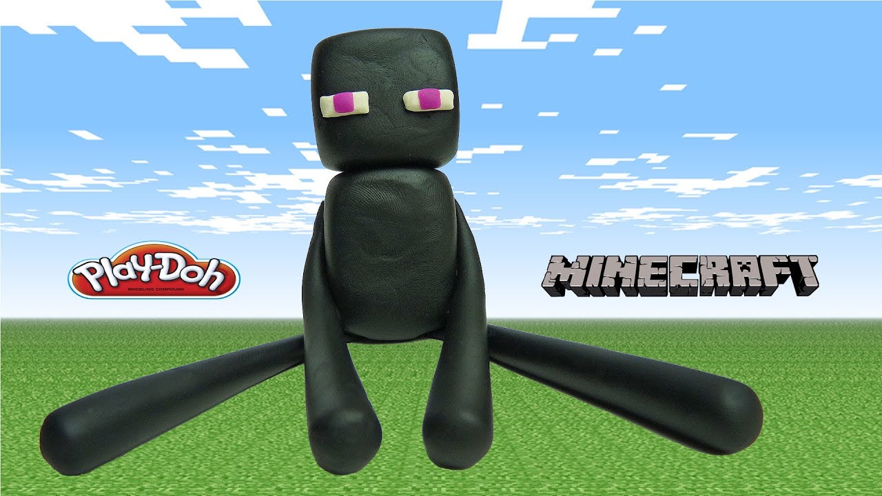 Playdoh Minecraft Enderman - How to make with Play Doh