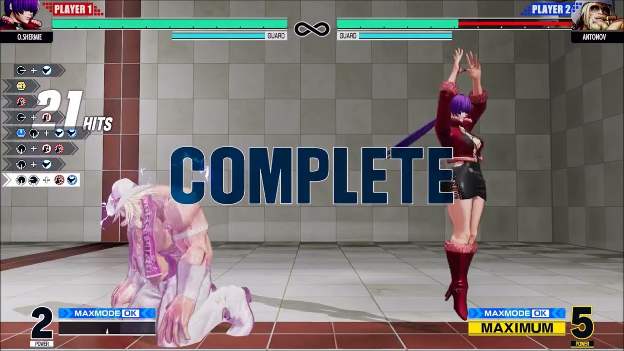 KOF XV - Orochi Shermie Combo Trials