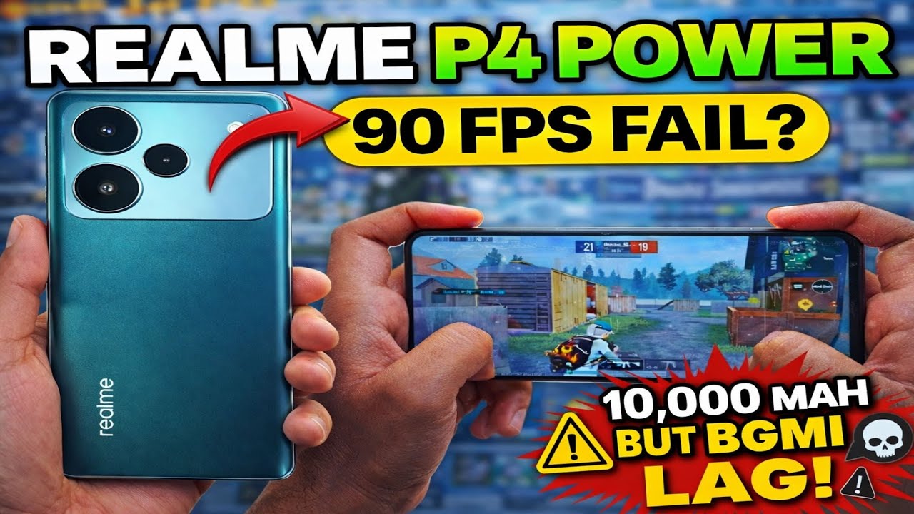 Realme P4 Power BGMI Test⚡️120 FPS? | 10000mAh🤡Realme p4 power Review