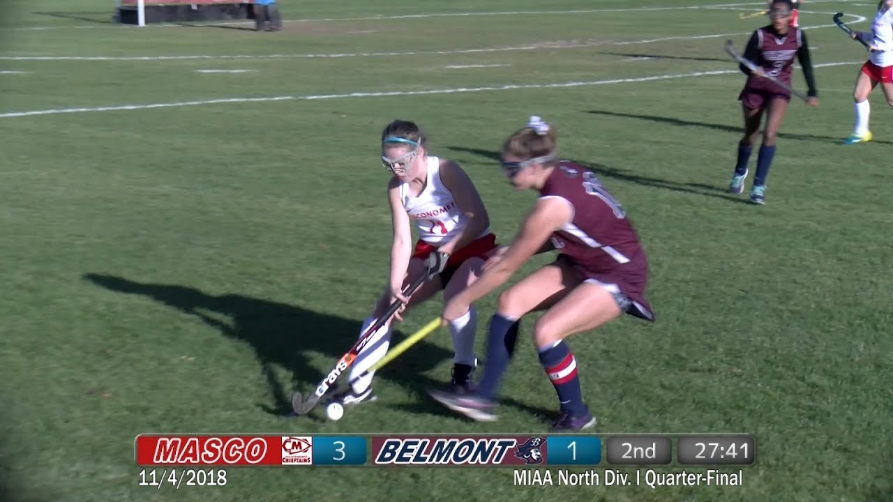 Belmont Marauders Varsity Field Hockey: vs Masconomet 11/4/18
