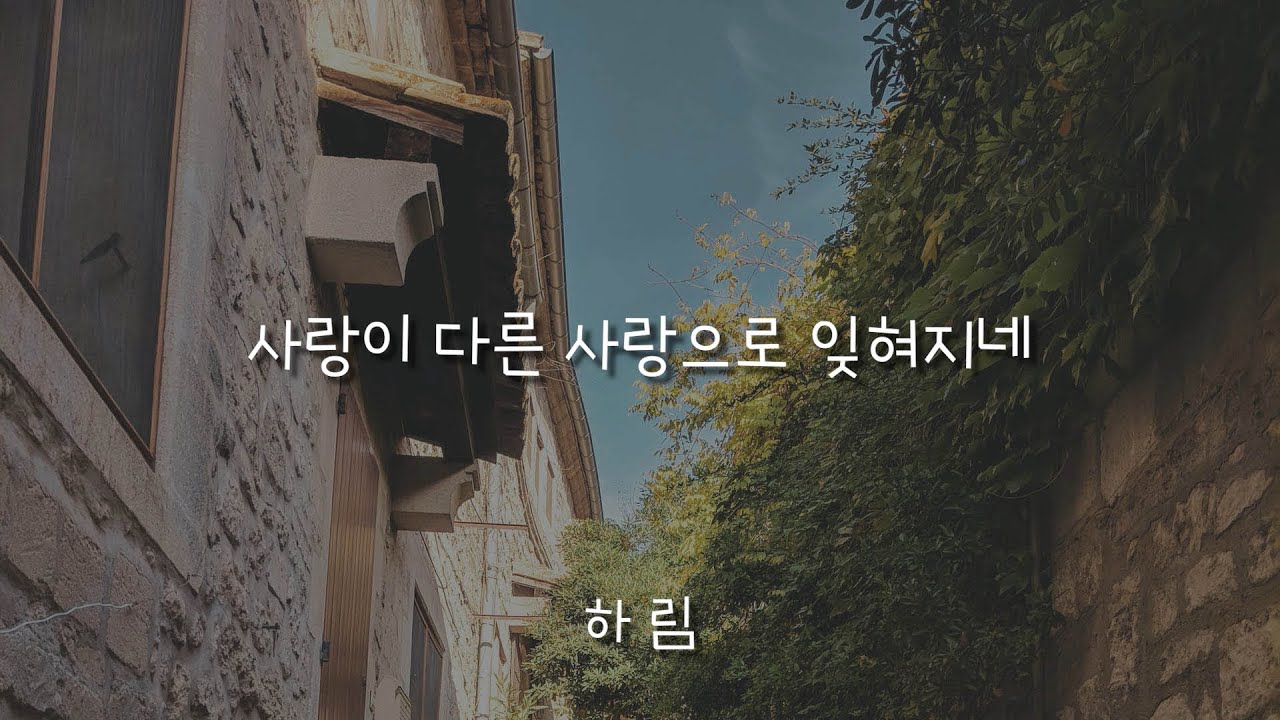 사랑이 다른 사랑으로 잊혀지네 - 하림 / 가사