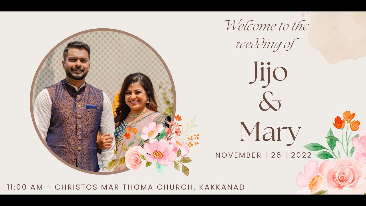 Wedding Ceremony of Jijo & Mary at Christos Mar Thoma Church, Kakkanad.