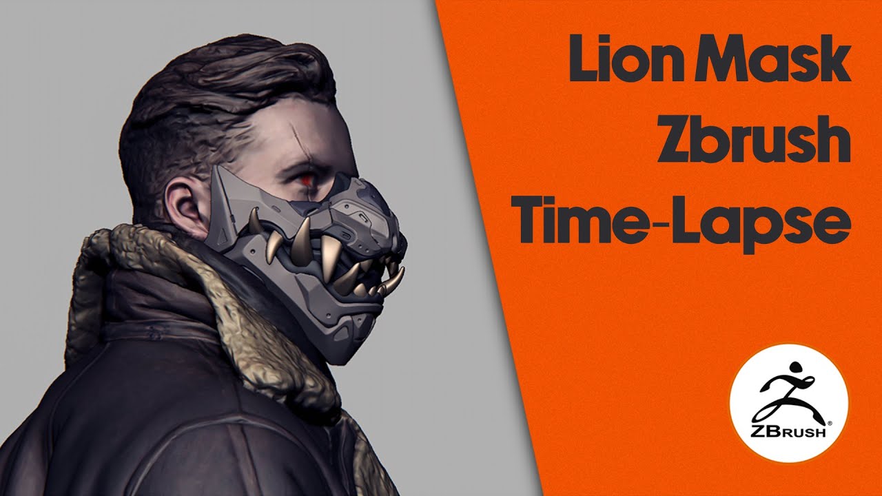 Lion Mask Design Zbrush Time-Lapse