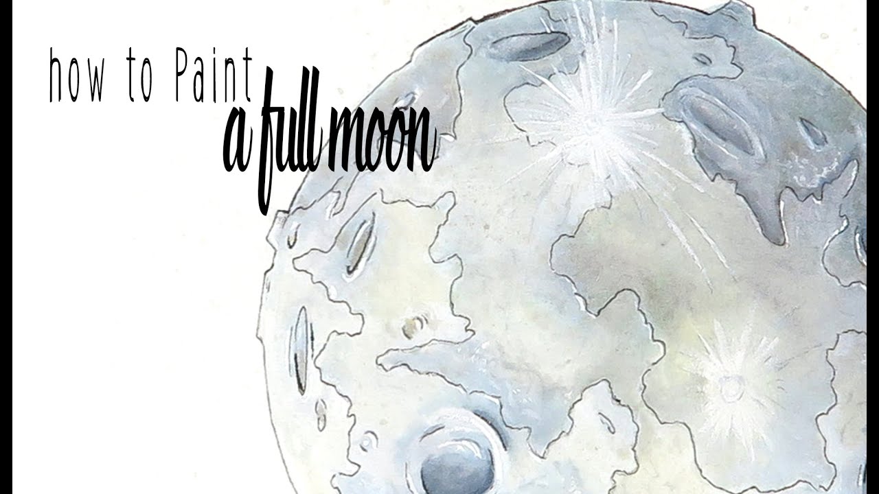 How to Paint a Full Moon with Watercolors