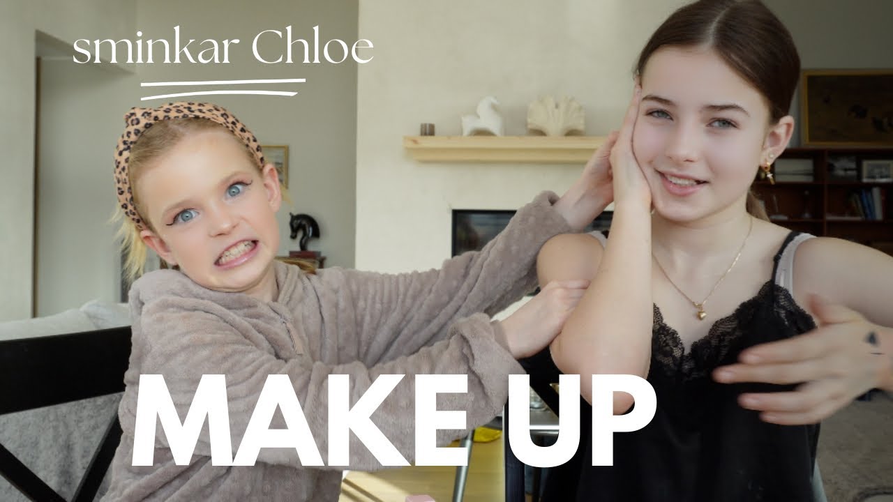 Sminkar Chloe med mammas smink, börjar bra, slutar mindre bra xD