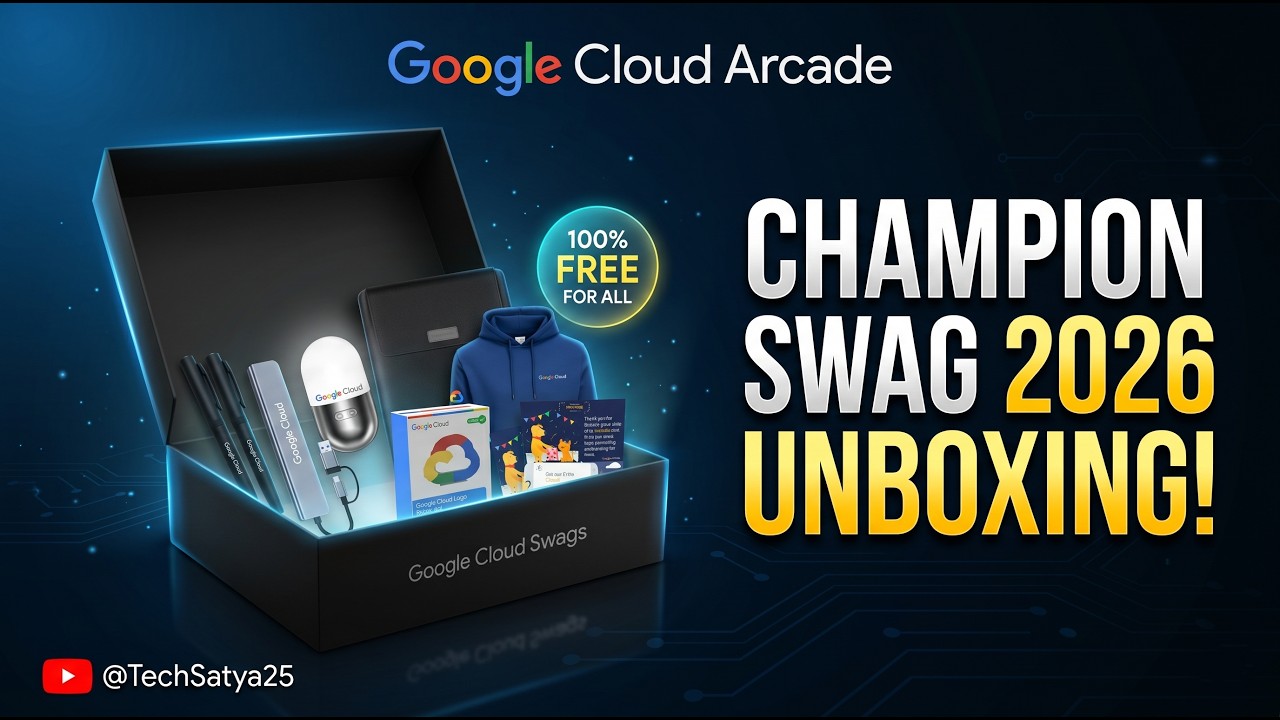 Google Cloud Arcade Champion Swag 2026 Unboxing | 100% FREE Google Swags | Google Cloud Arcade