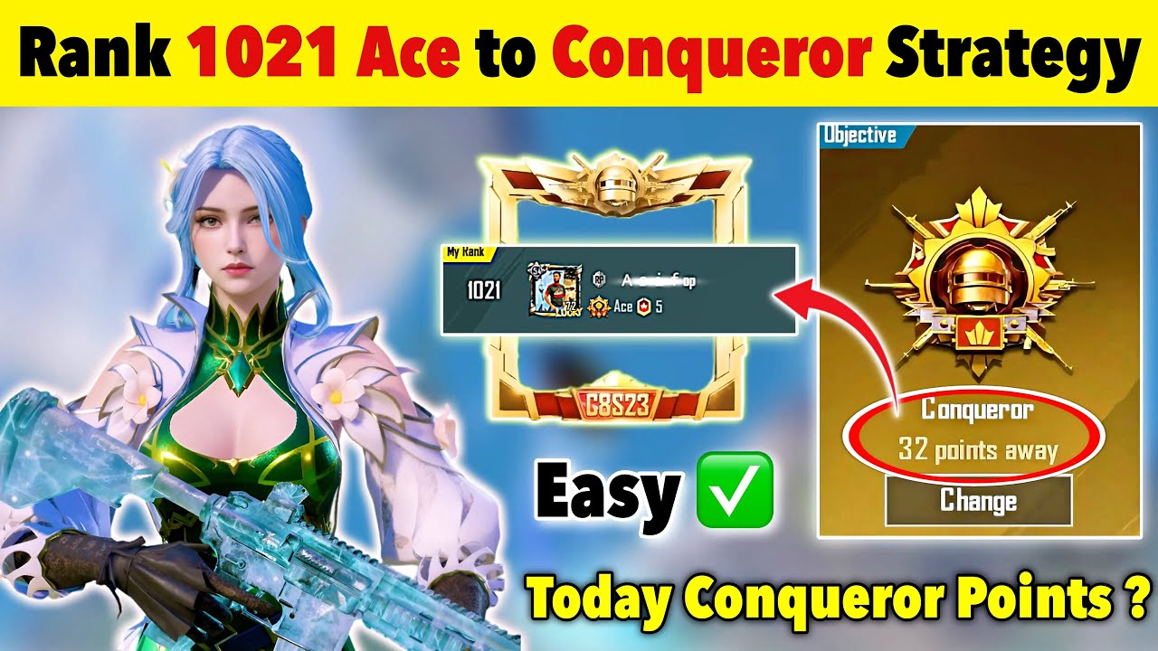 🇮🇳Day 12 - Rank 1021 Ace to Conqueror Rankpush Tips 🔥| Conqueror Rankpush Tips & Strategy ✅