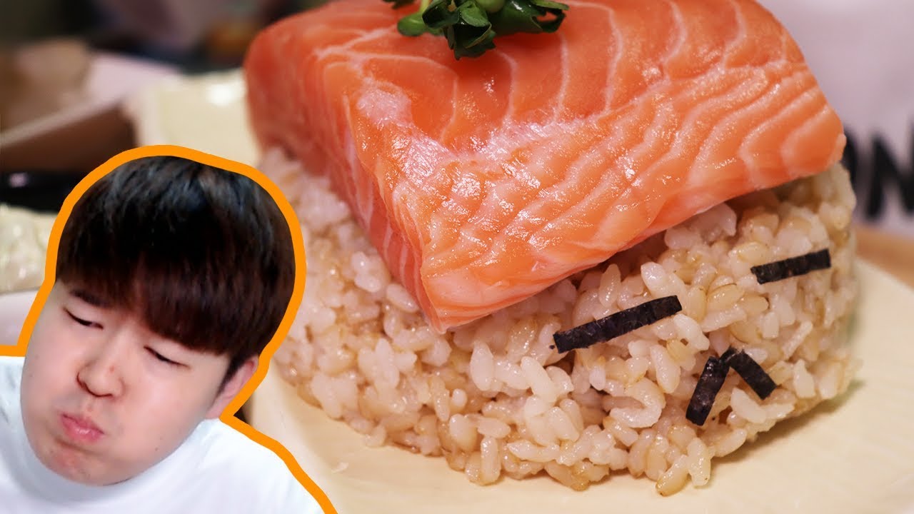 직접 만든 대왕연어초밥 먹방입니다!!