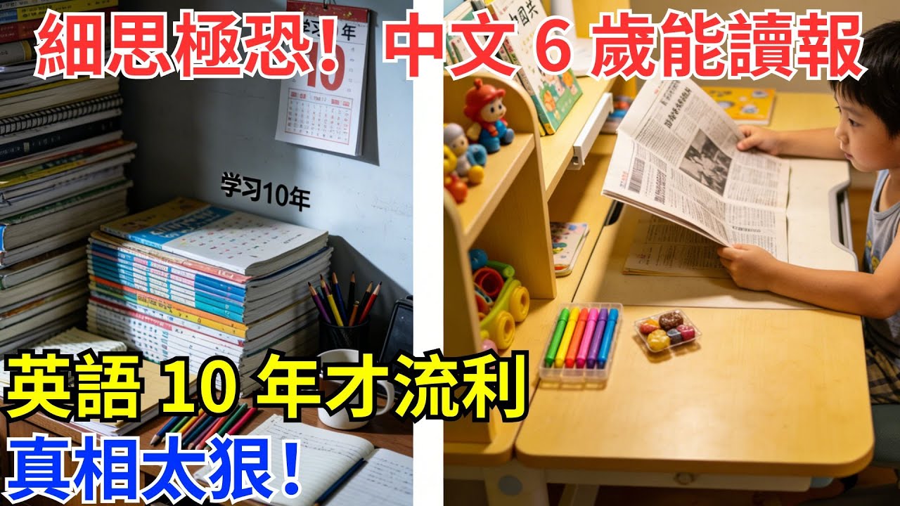 英語要學10年才流利，中文孩子6歲就能讀報：語言底層架構差在哪？#基建 #科技 #科普 #奇跡 #世界奇跡 #基建狂魔 #DeepSeek