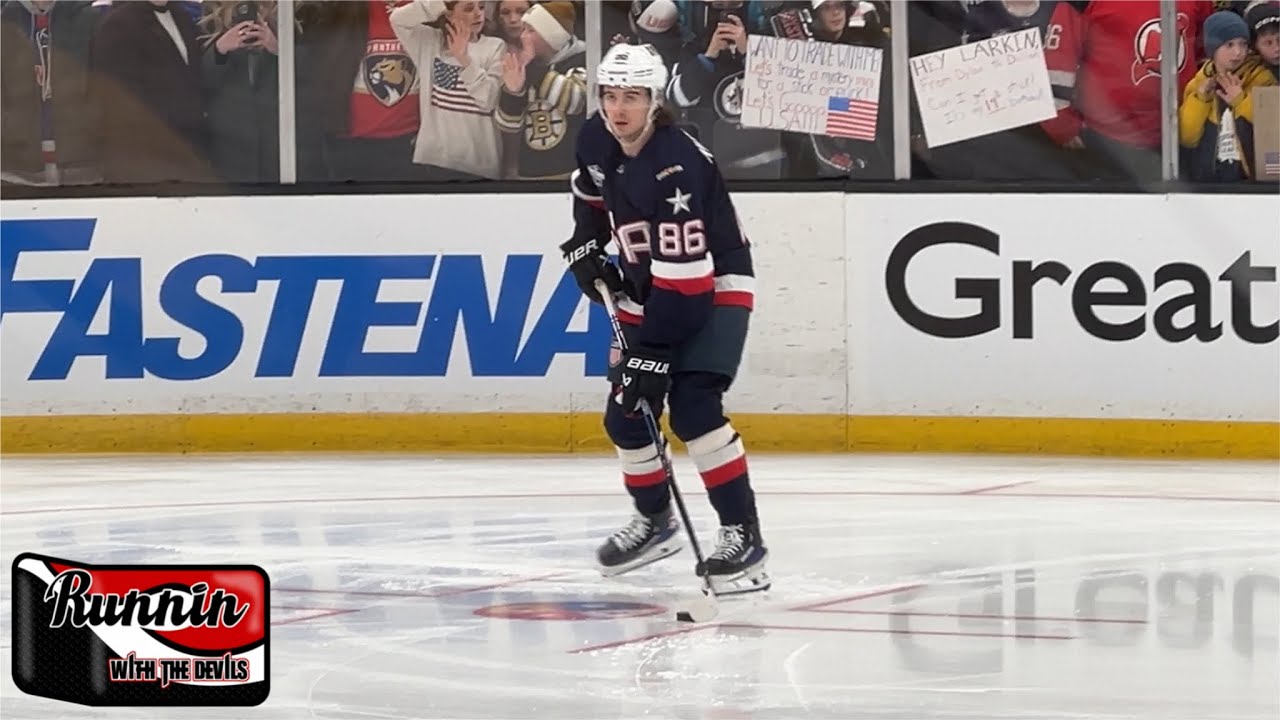 4 Nations Face-Off Team USA Jack Hughes FLIES Warmups