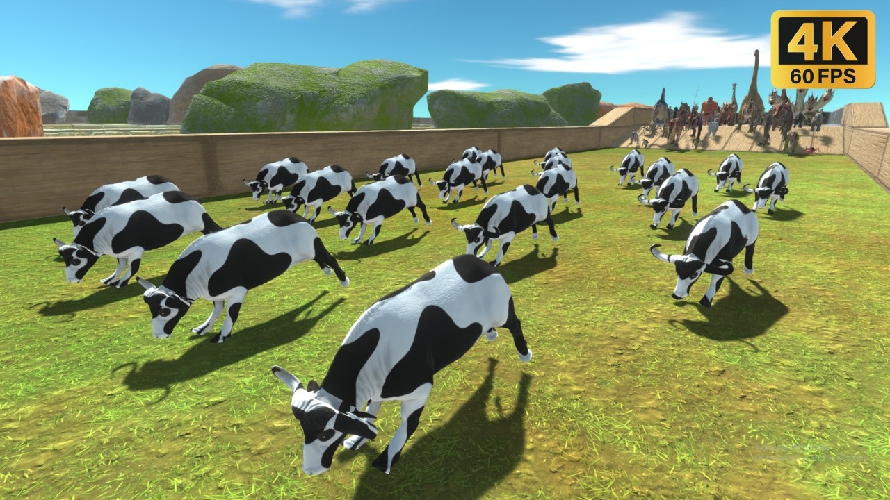 Race to eat Cows - Animal Revolt Battle Simulator