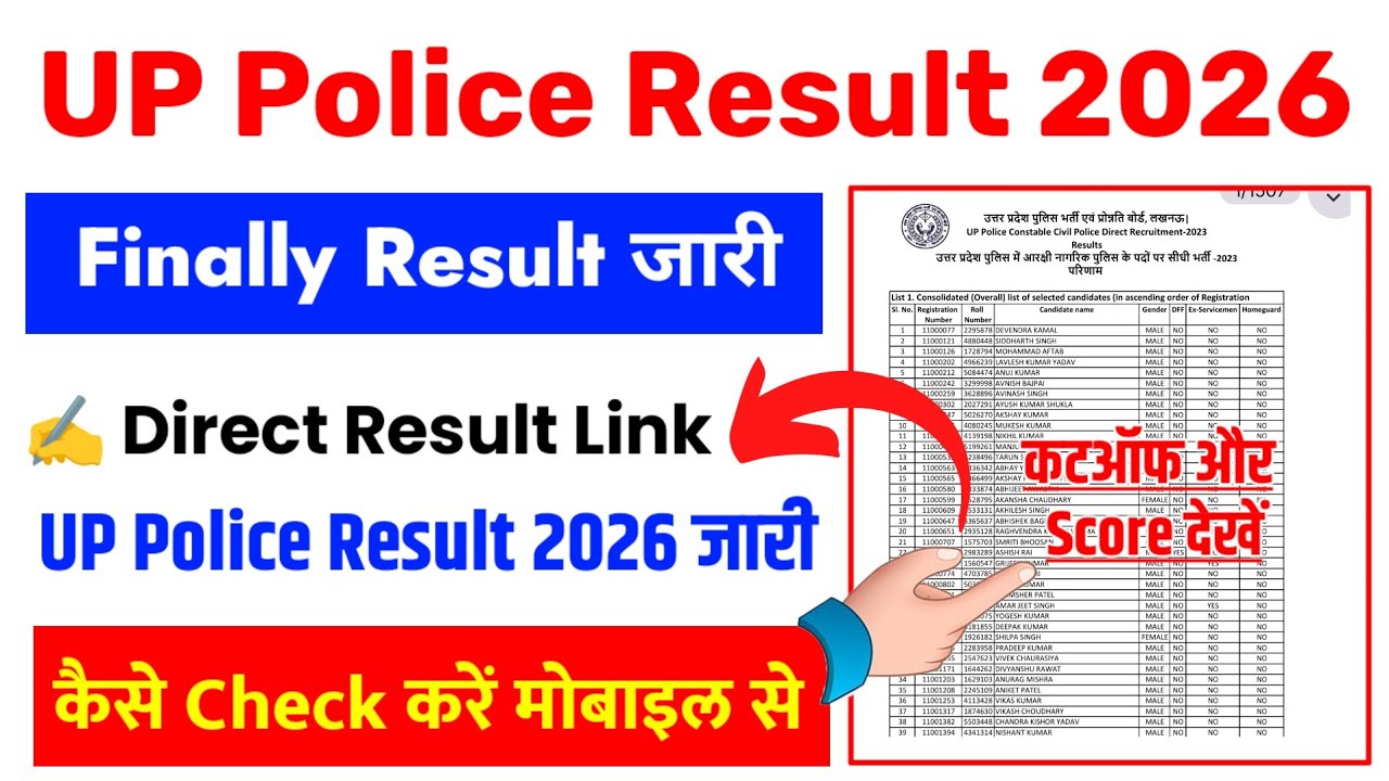 UP Police Result 2026 ⚫ UP Police Result Kaise Check Kare | UP Police Result 2026 Kaise Dekhe 