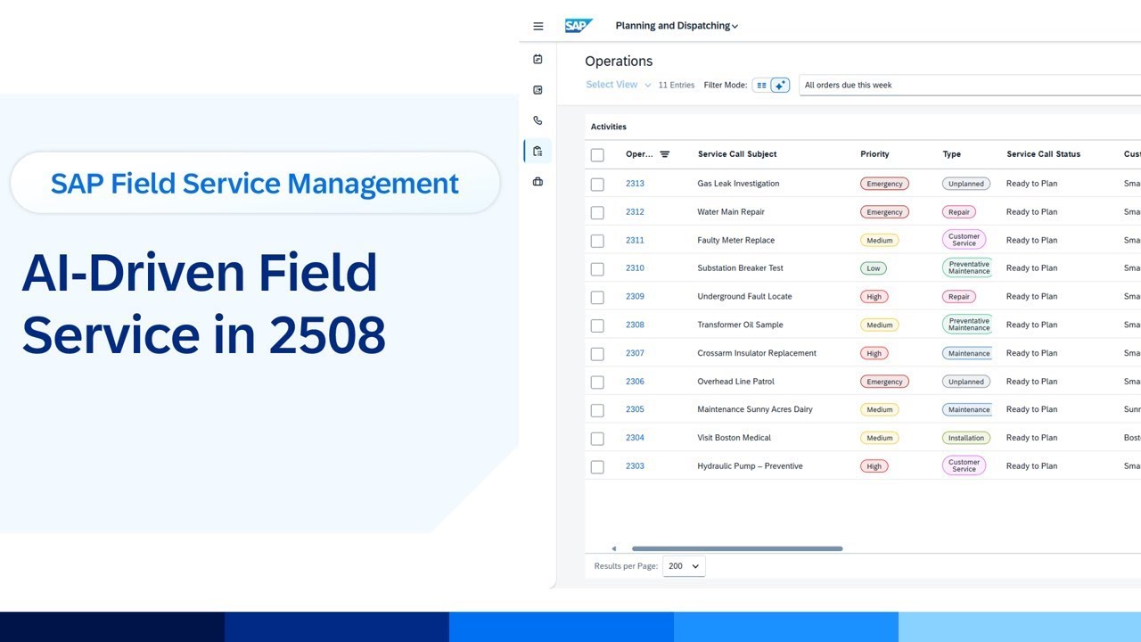 AI-Powered Field Service Enhancements in SAP Field Service Management 2508 | Demo