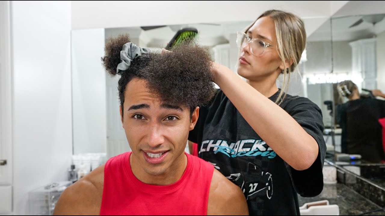 SHE STRAIGHTENED MY HAIR! (BAD IDEA***)