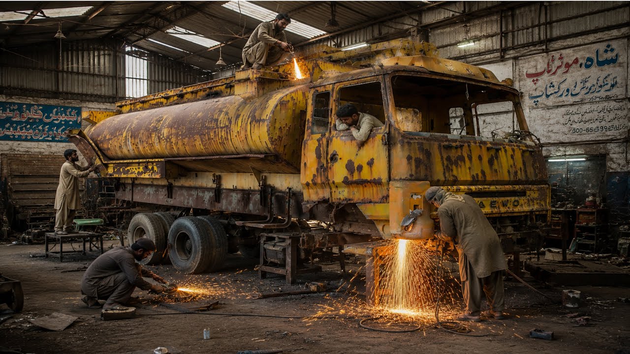 Restoration of almost 60 years old water tanker lying in the ground / Let,s See