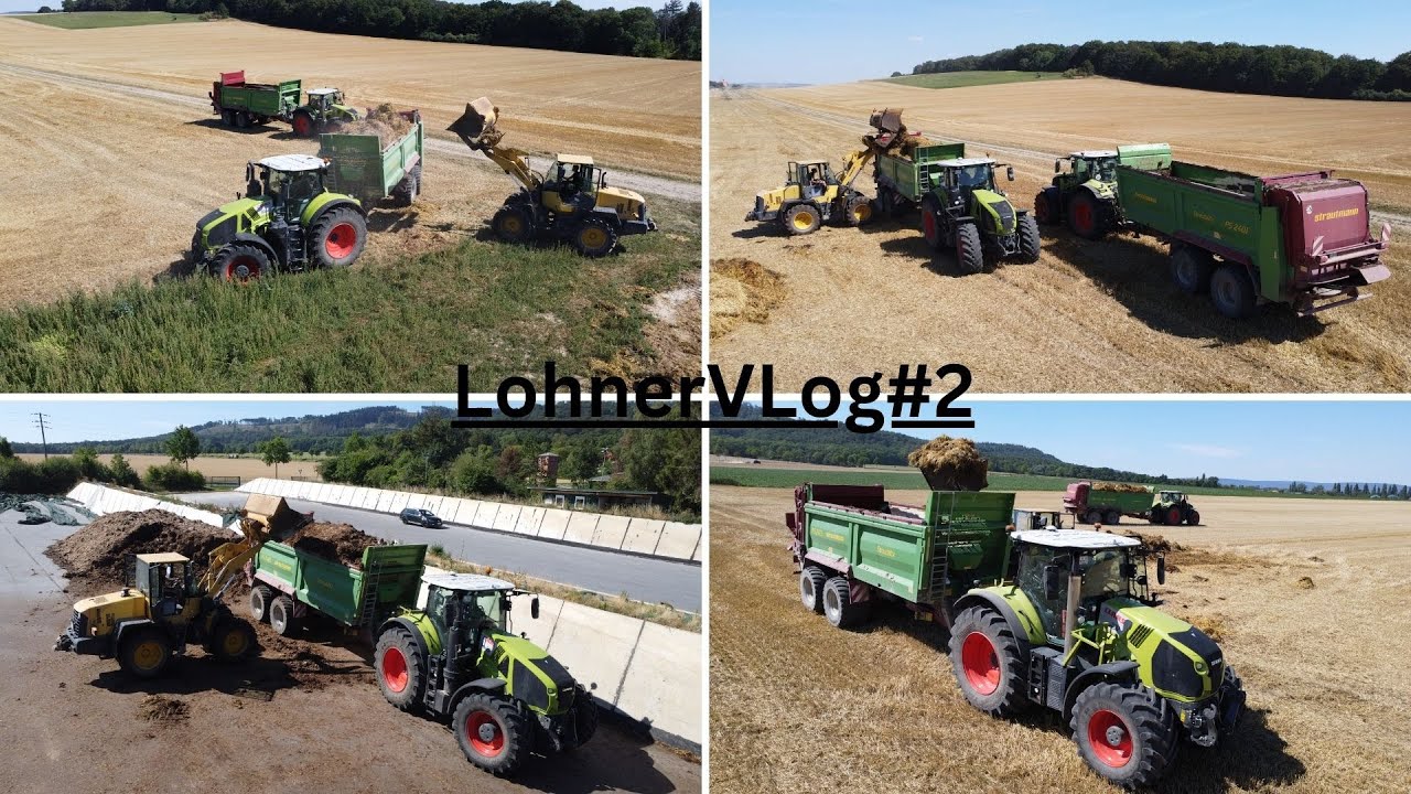 AgrarVideo#2  | Hühnermist/Kalk/Gärreste streuen (Claas , Fendt , Strautmann)