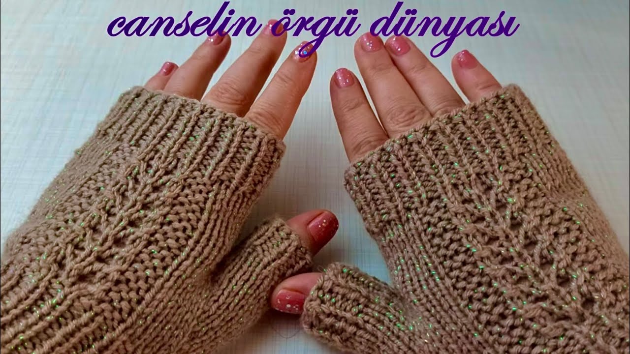 En kolay eldiven modeli yapılışı / parmaksız eldiven yapılışı / Knitting pattern tuturial videos