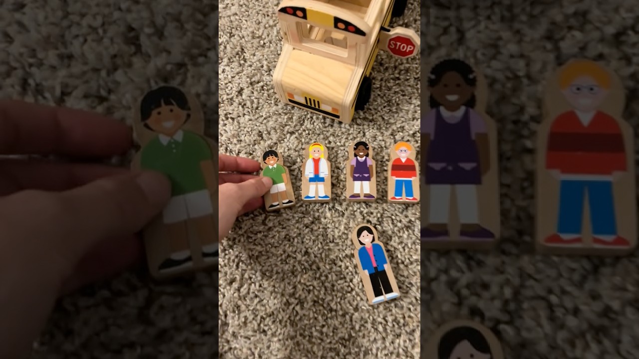 Wooden School Bus Play Set