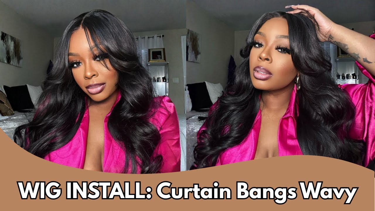 Effortless Glam for Date Night😍🥂Watch Me Styling This Luxury Curtain Bangs Wig!♥️Myfirstwig