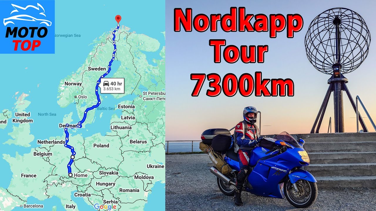 MUNICH to NORDKAPP - Full Tour - 7300km in 5 days - MotoVlog
