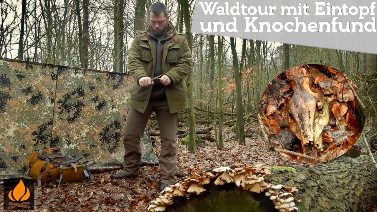 Bushcraft Tour mit Erbseneintopf aus der Waldküche