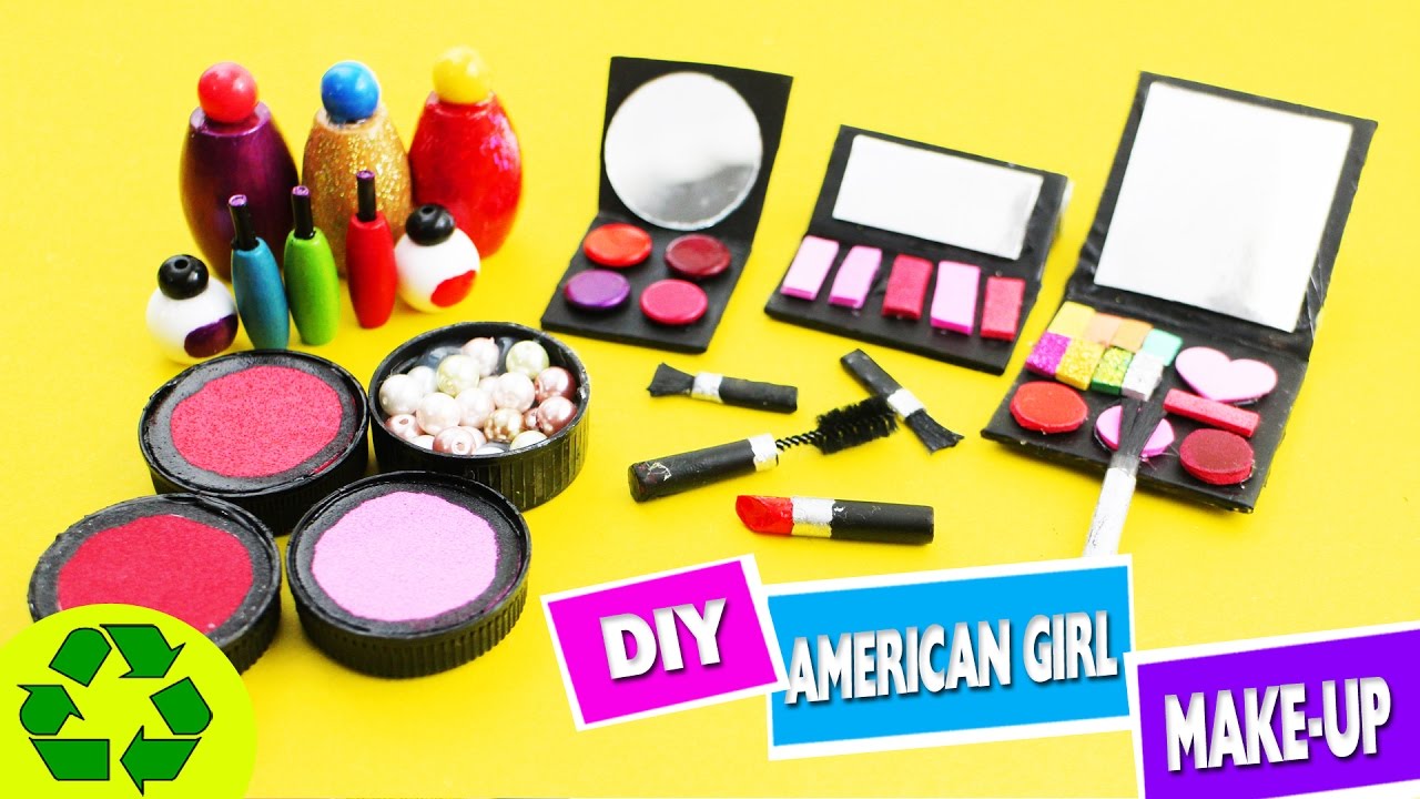 👄💄How to Make American Girl Makeup / Cosmetics - simplekidscrafts