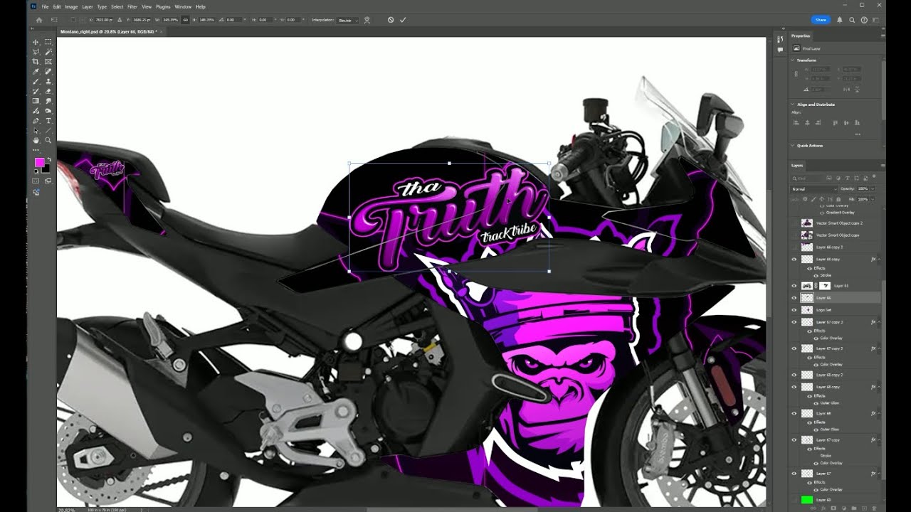 How I Design Vinyl Wraps for Motorcycles in Photoshop