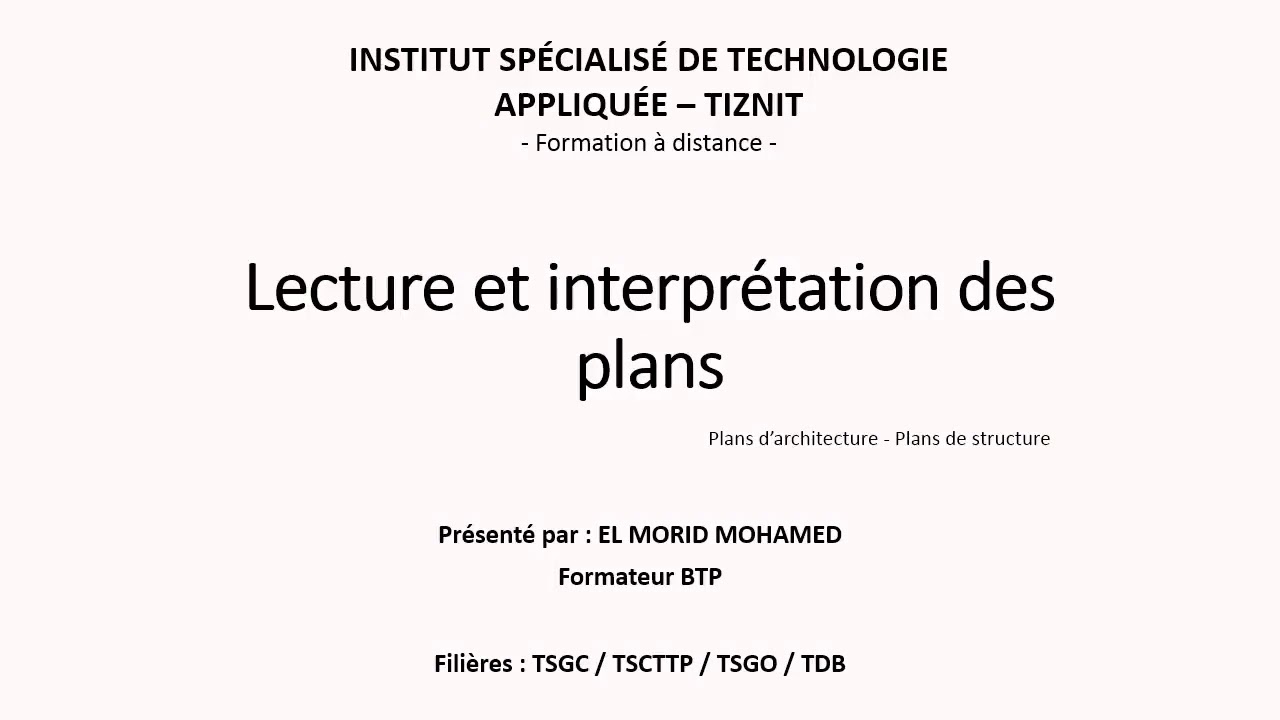 Normes de dessin des plans d'architecture