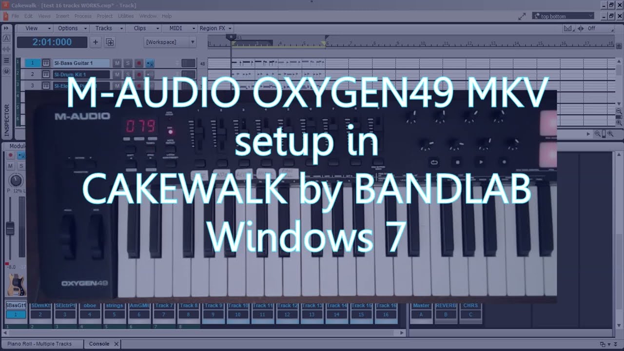 M-AUDIO Oxygen MKV MIDI Controller setup in Cakewalk by Bandlab