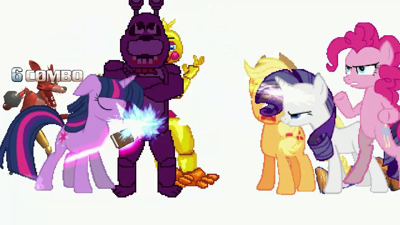 AN Mugen Request #722: T.Sparkle, Pinkie Pie, Rarity & Applejack VS Freddy, Bonnie, Foxy & Chica