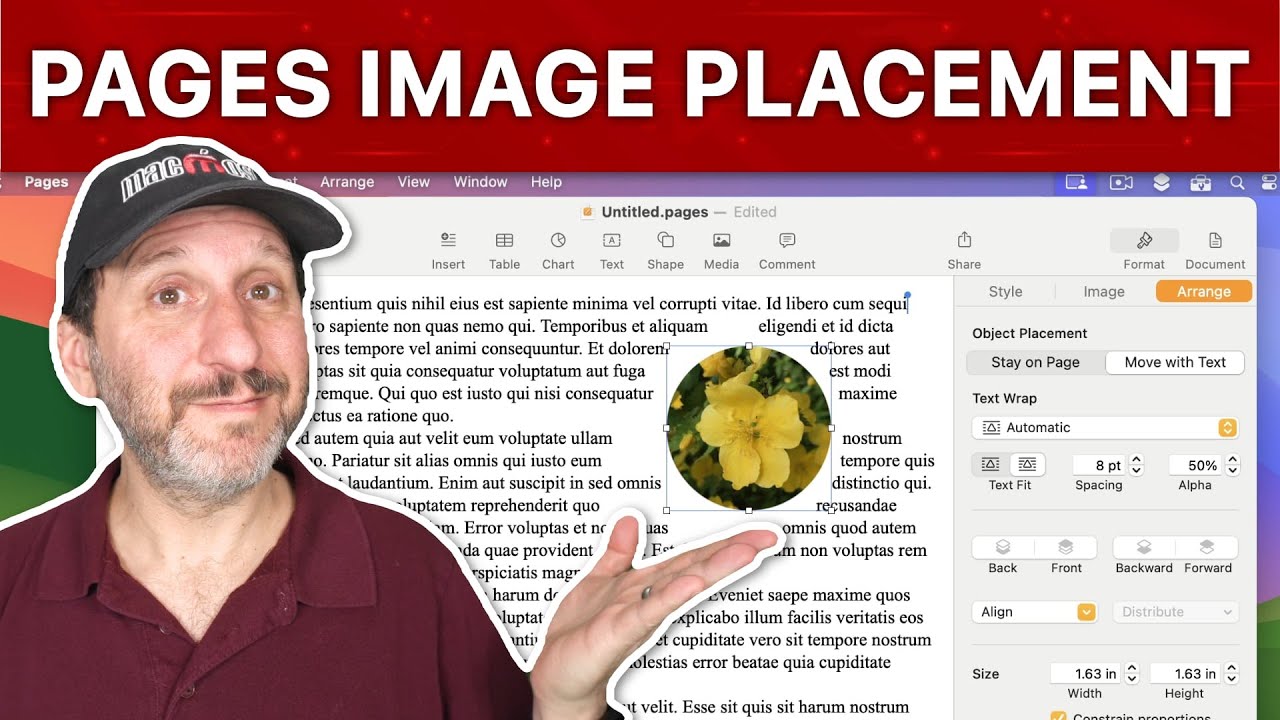 Pages Shape and Image Placement and Wrapping