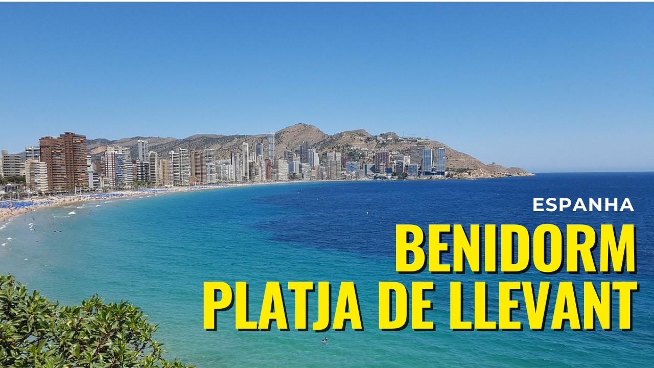 Passeando pela praia de levant em Benidorm na Espanha 🇪🇸