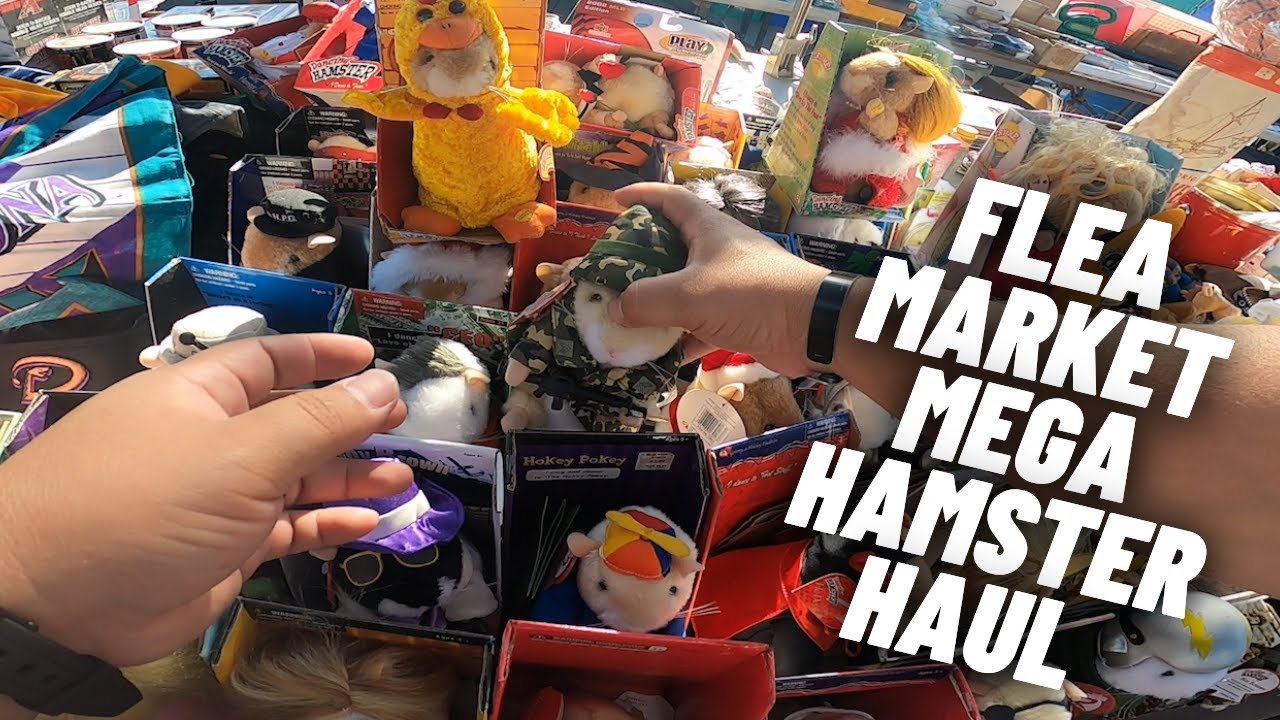 Huge Flea Market Hamster Haul Worth $1,100+ Vintage Gemmy Dancing Hamsters Part 1