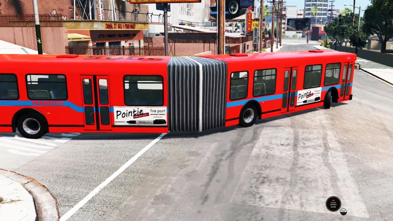 BeamNG Drive - Articulated Bus on the West Coast USA
