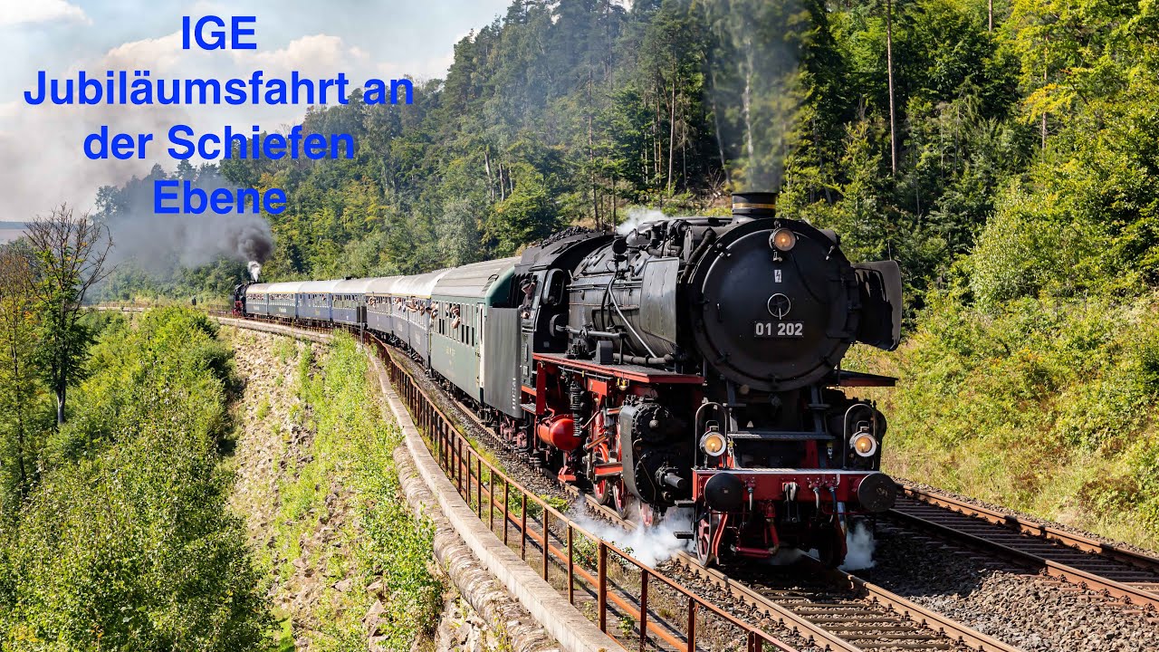 IGE Sonderfahrt  mit 3 Dampfloks über die Schiefe Ebene am 4.9.2021