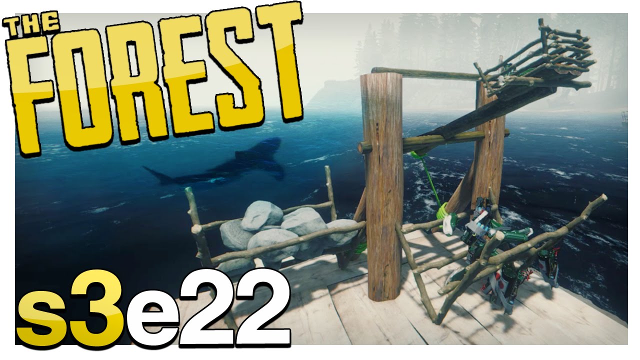CATAPULT RAFT & SHARK HUNTING! | The Forest Gameplay S3E22 (Alpha v0.36)
