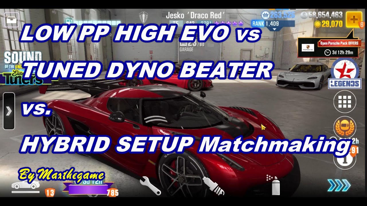 CSR 2 | CSR Racing 2, Low PP High Evo, Normal Tune, Hybrid setup Matchmaking effects