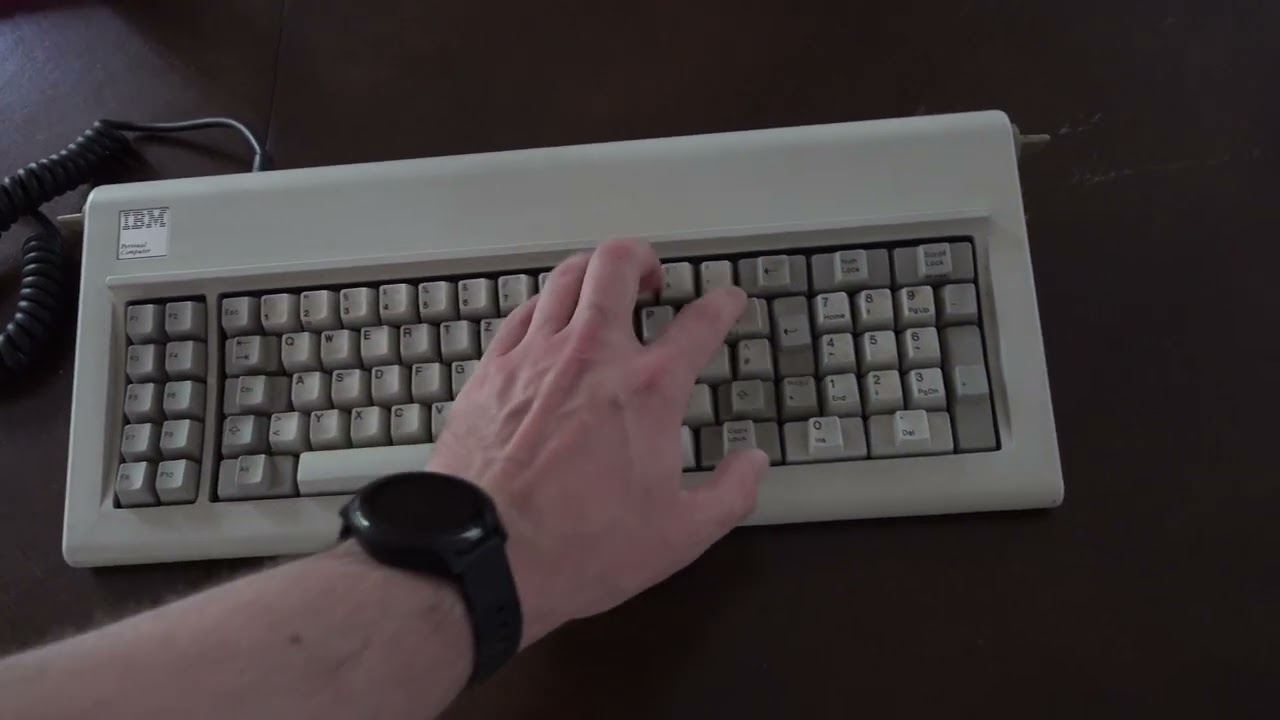 Typing on an IBM Model F 'XT' Keyboard