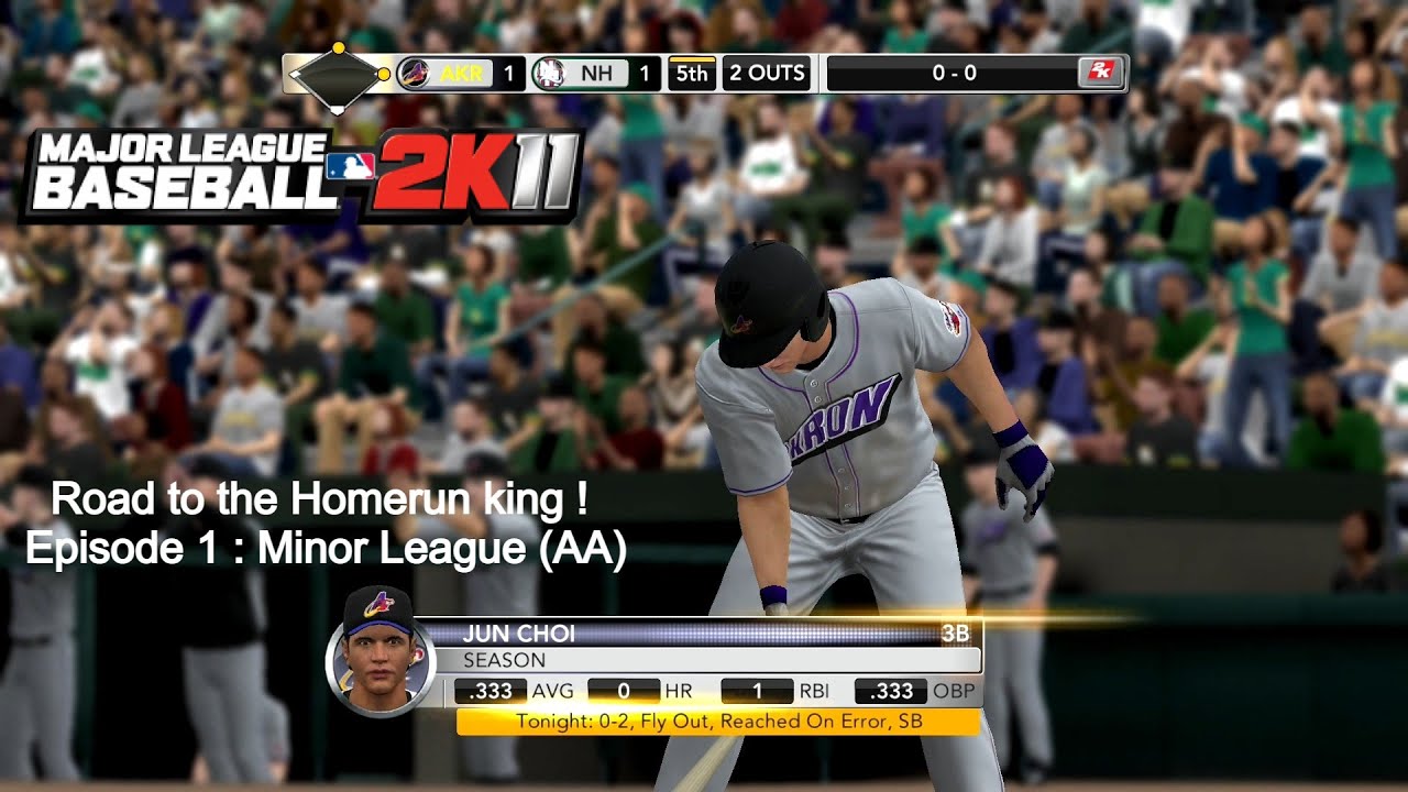 MLB 2K11 (My Player) : Road to the Homerun king ! - Minor League (AA) #1