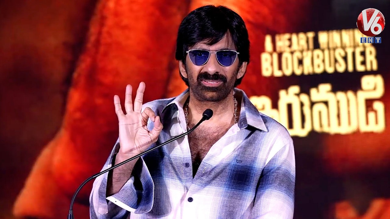 Mass Maharaja Ravi Teja Superb Speech | IRUMUDI Movie Success Press Meet | V6ENT