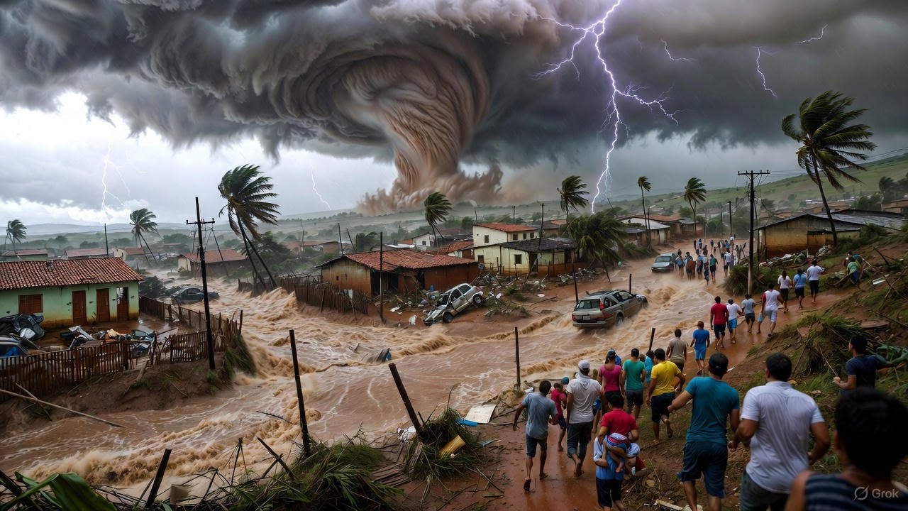 DESTRUIÇÃO TOTAL! Tornado ATINGE Guarapuava e deixa moradores em DESESPERO!