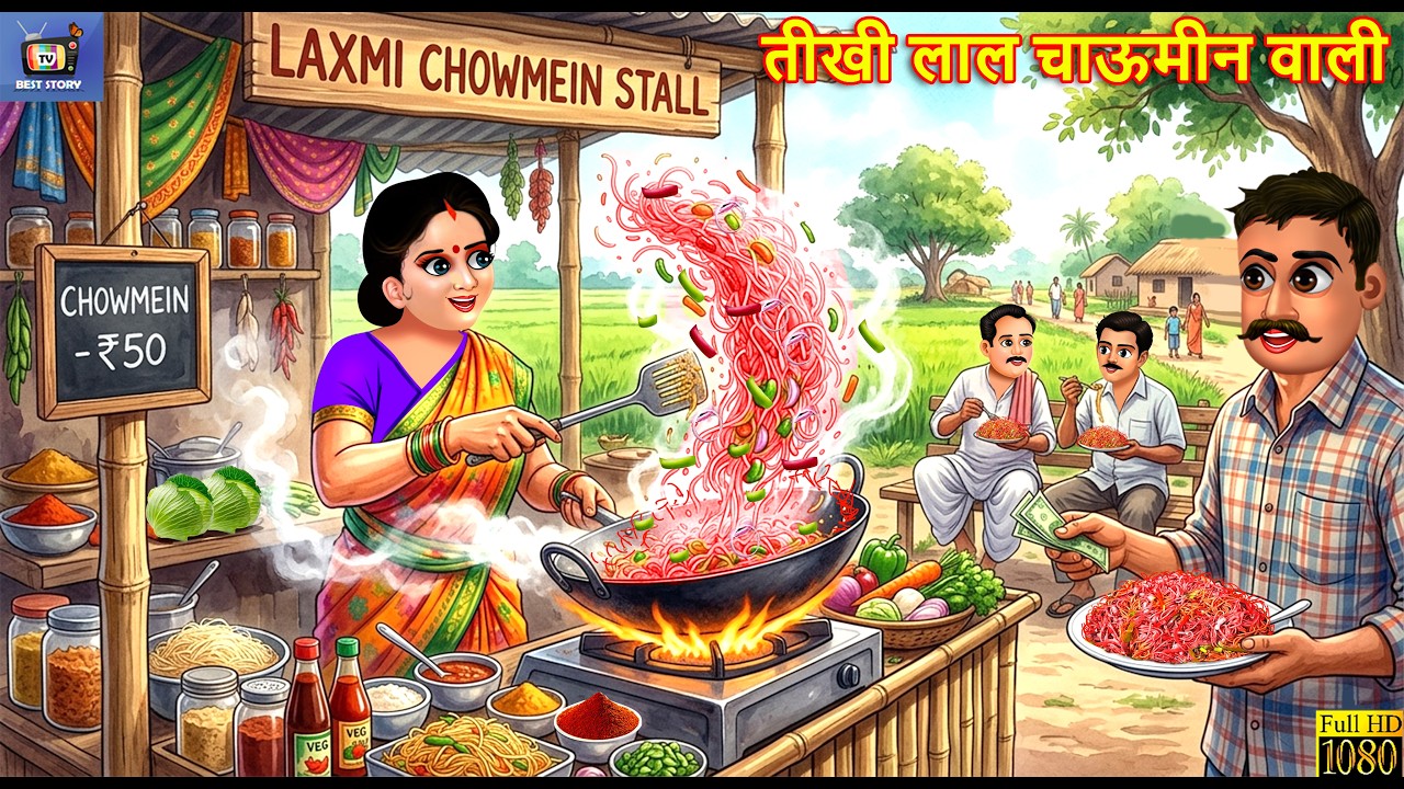 तीखी लाल चाऊमीन वाली | Theekhi Lal Chowmein Wali | Hindi Kahani | Moral Stories | Bedtime Stories