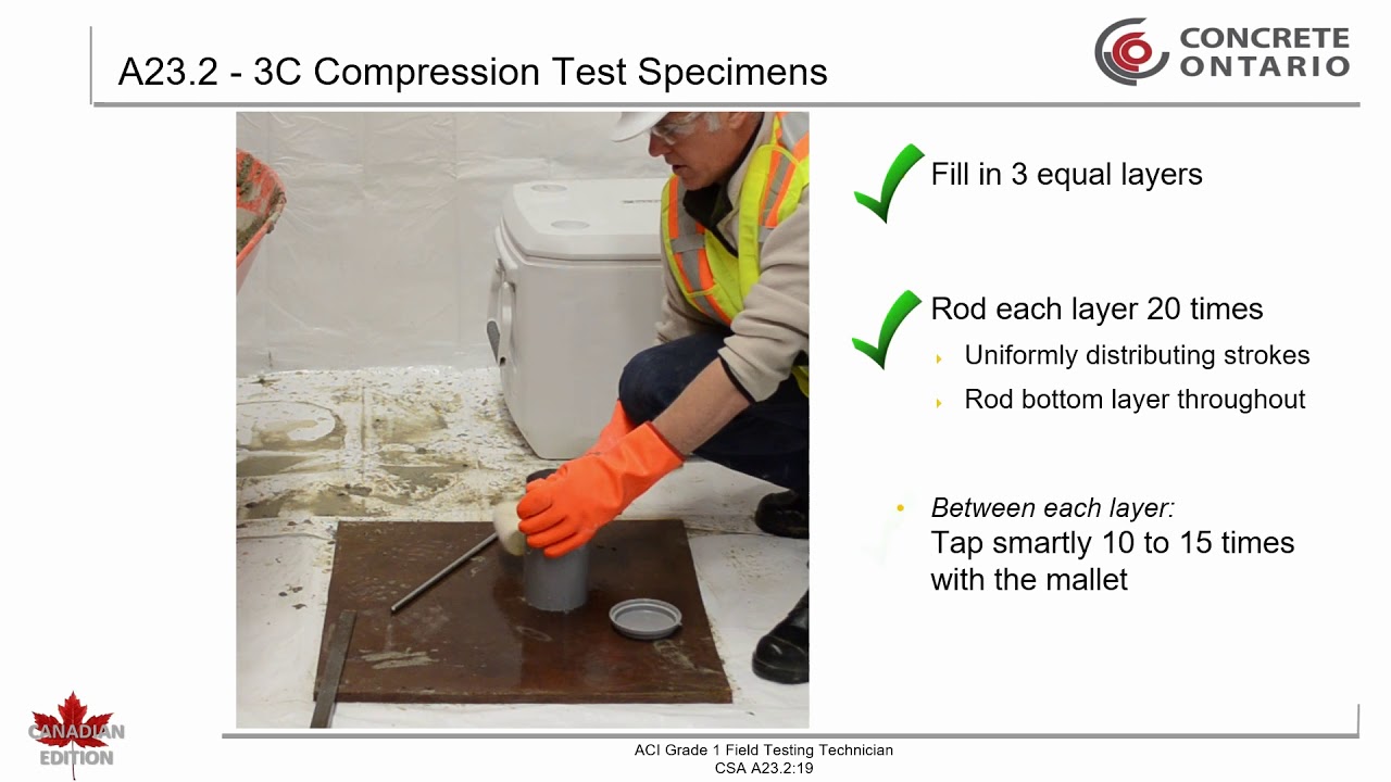 CSA A23.2-19-3C - Making and curing concrete compression and flexural test specimens