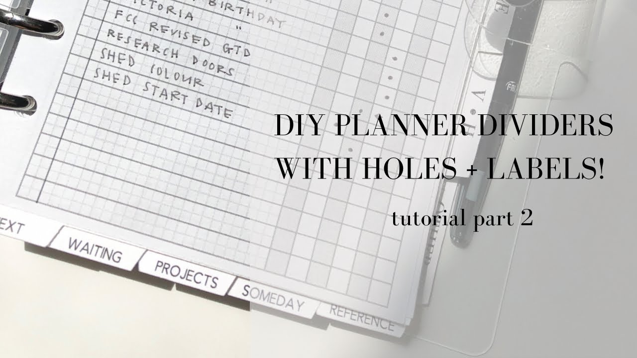How to Make Planner Dividers with Labels and Holes!  | Easy DIY Planner Divider Tutorial