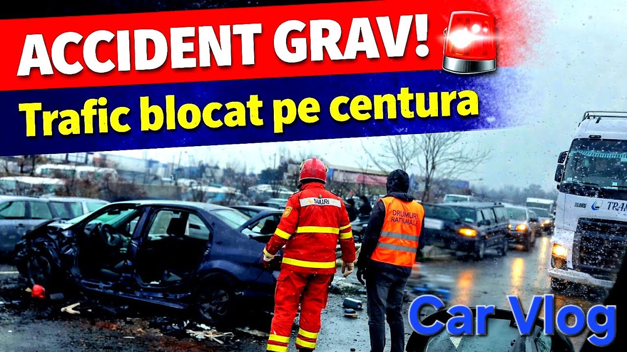 Trafic blocat pe centura Craiova 🚨 Accident grav surprins în Car Vlog