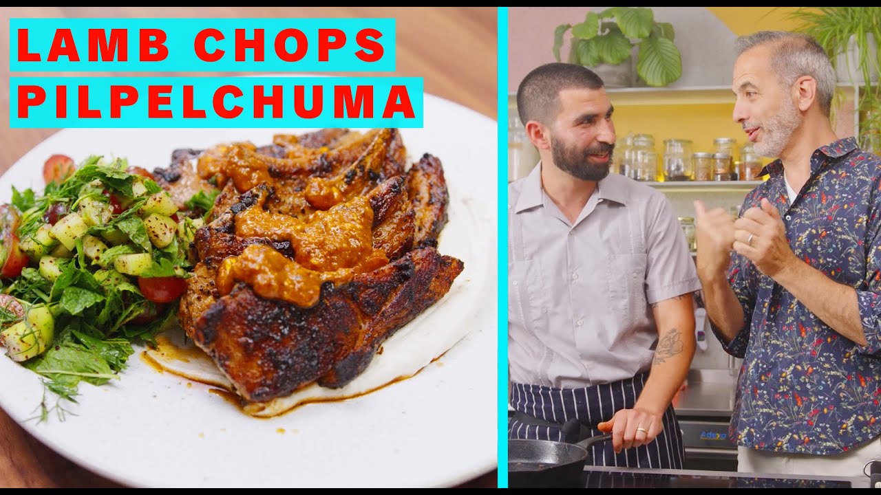 Lamb chops with pilpelchuma butter, tahini yoghurt and herb salad | Ottolenghi Test Kitchen
