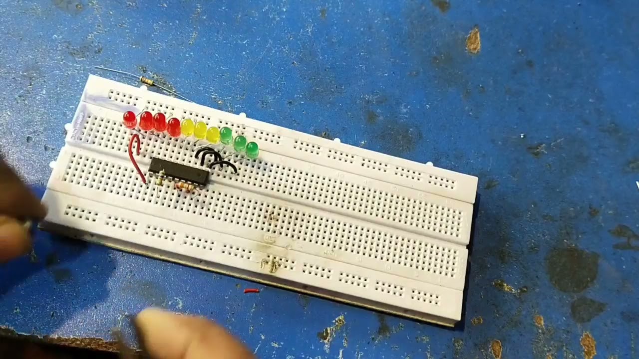 12v battery level indicator by using lm3915 ic | make battery level indicator by 3915 ic